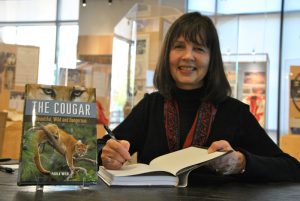 Paula Wild at a book signing event.