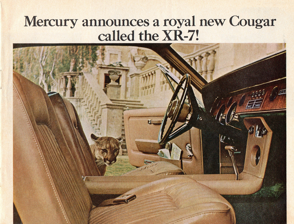 Cougar car ad from 1967